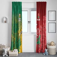 South Africa And England Rugby Window Curtain Springboks And Red Rose Together - Wonder Print Shop