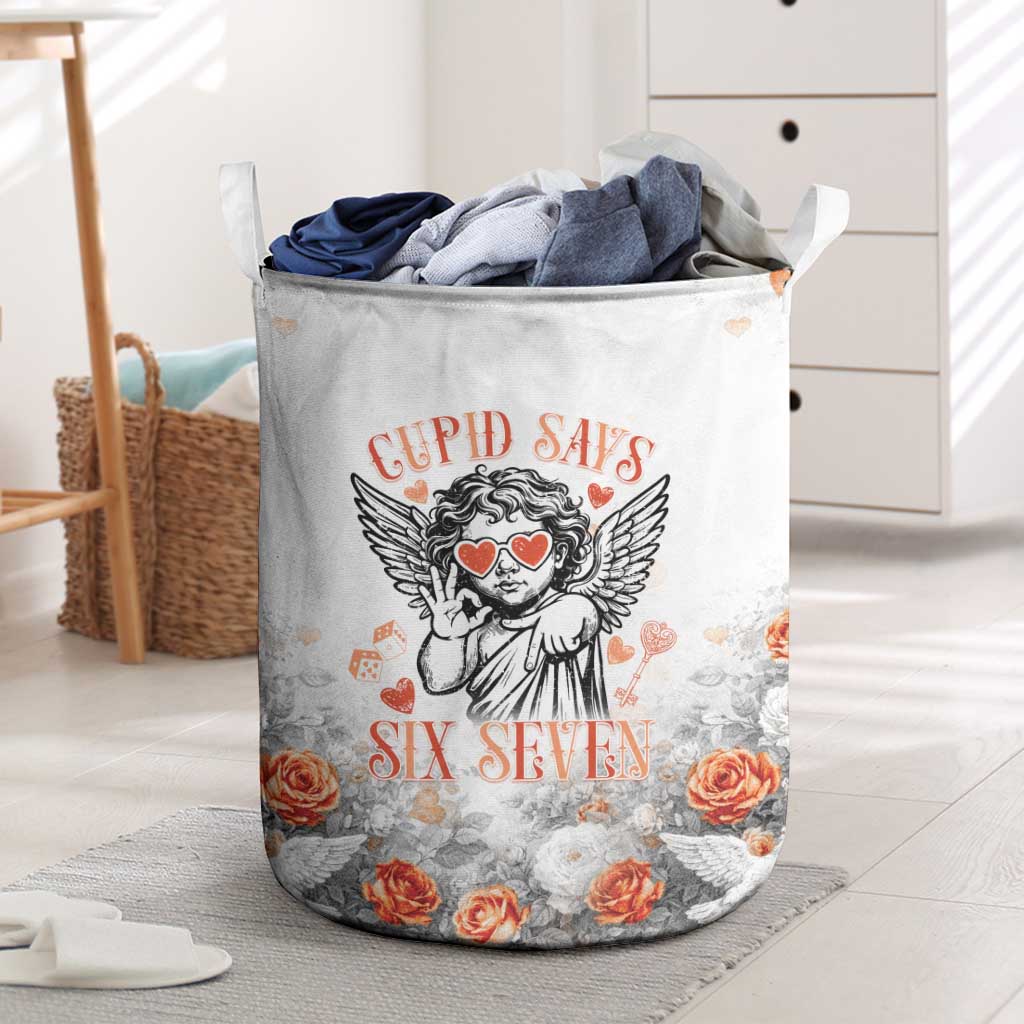 Funny Valentines Day Laundry Basket Cupid Says 67