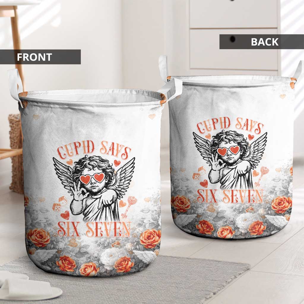 Funny Valentines Day Laundry Basket Cupid Says 67