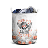 Funny Valentines Day Laundry Basket Cupid Says 67