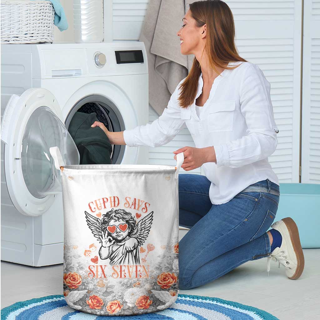 Funny Valentines Day Laundry Basket Cupid Says 67