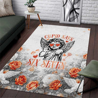 Funny Valentines Day Area Rug Cupid Says 67