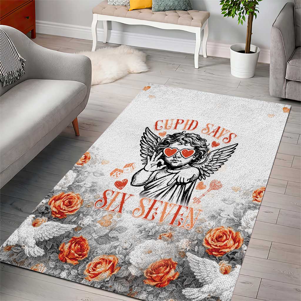 Funny Valentines Day Area Rug Cupid Says 67