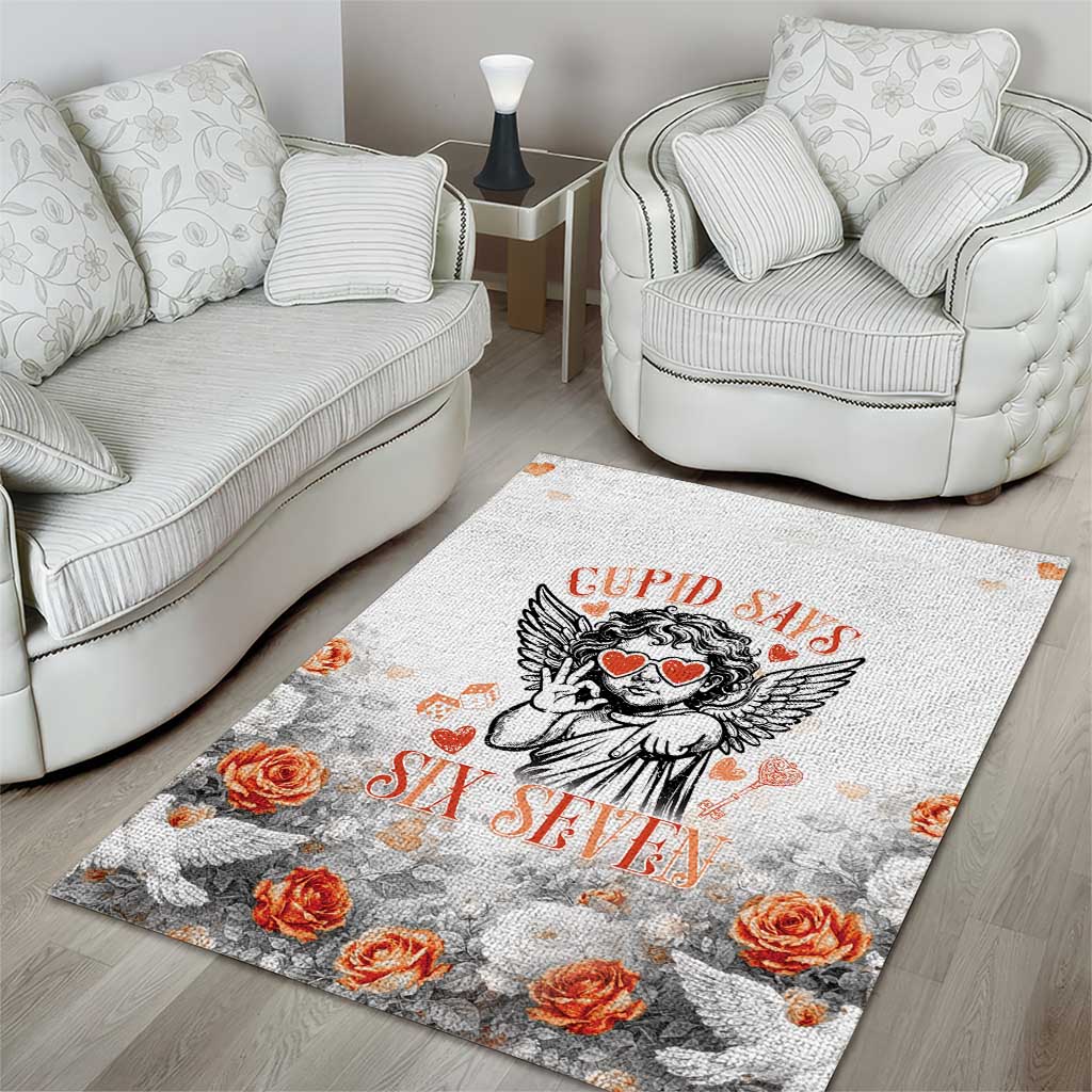Funny Valentines Day Area Rug Cupid Says 67