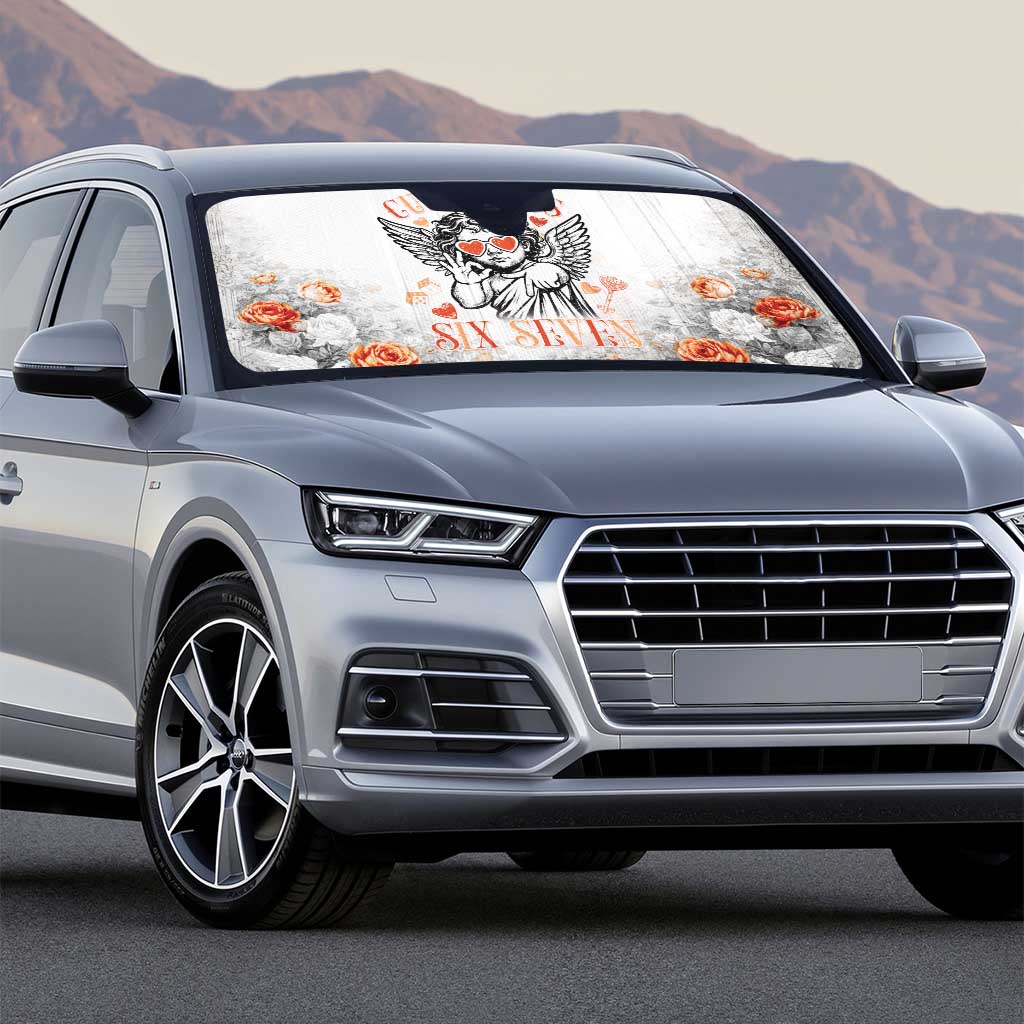 Funny Valentines Day Auto Sun Shade Cupid Says 67