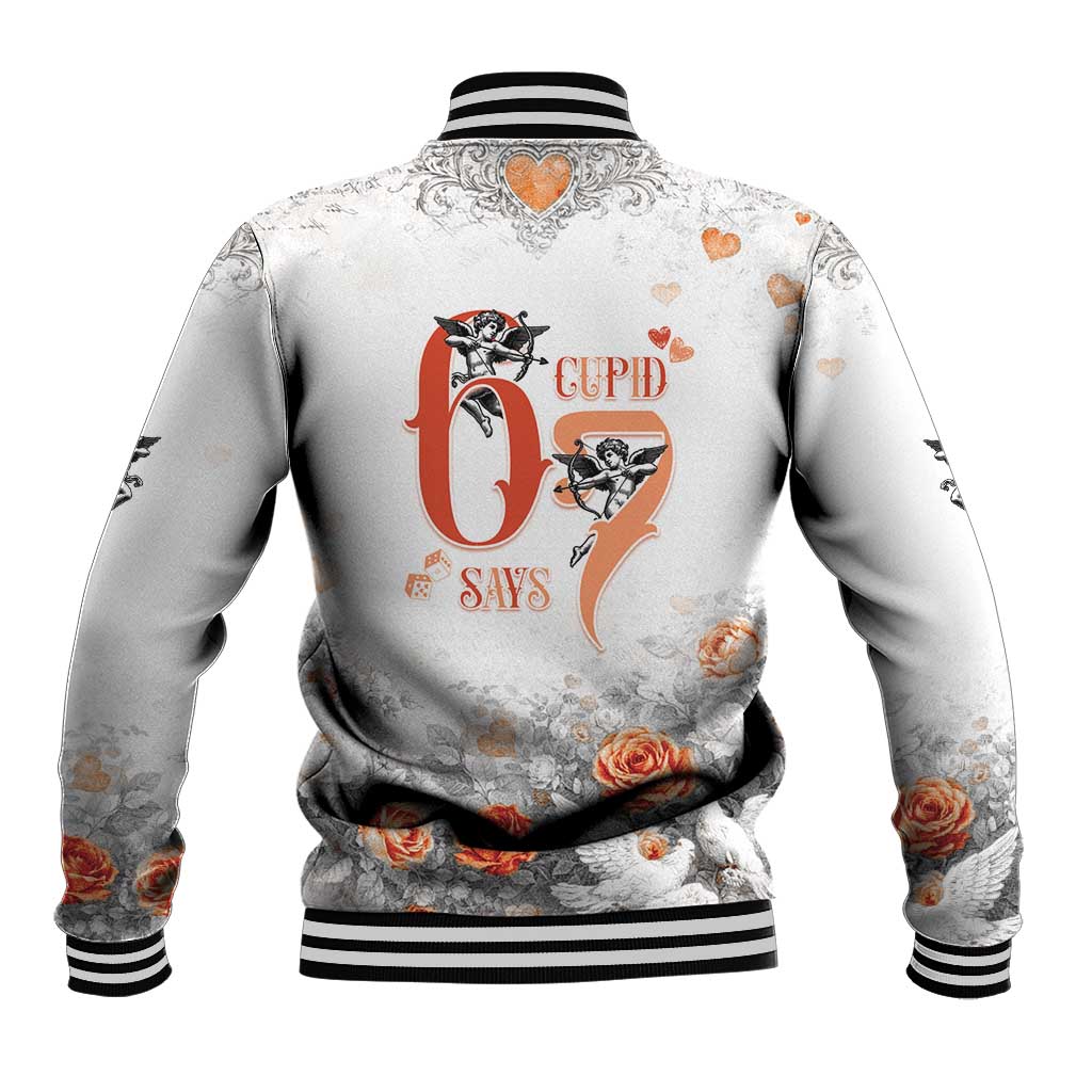 Funny Valentines Day Baseball Jacket Cupid Says 67