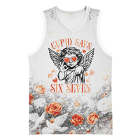 Funny Valentines Day Basketball Jersey Cupid Says 67