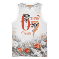 Funny Valentines Day Basketball Jersey Cupid Says 67