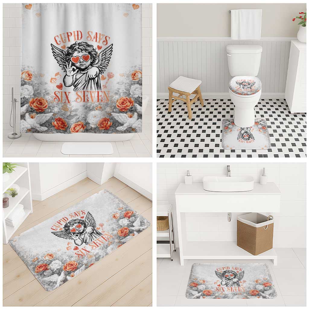 Funny Valentines Day Bathroom Set Cupid Says 67