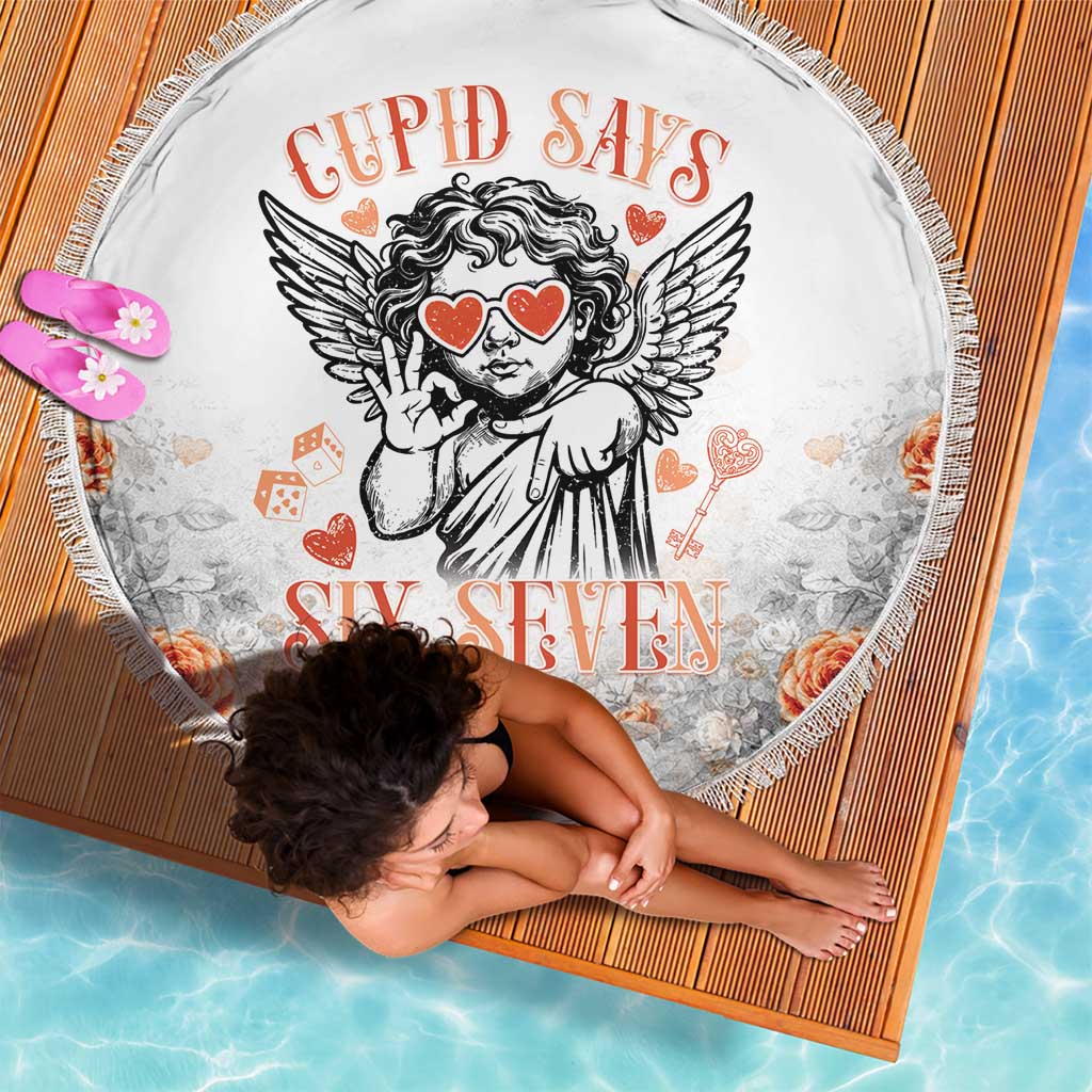 Funny Valentines Day Beach Blanket Cupid Says 67