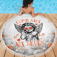 Funny Valentines Day Beach Blanket Cupid Says 67