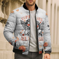 Funny Valentines Day Bomber Puffer Jacket Cupid Says 67