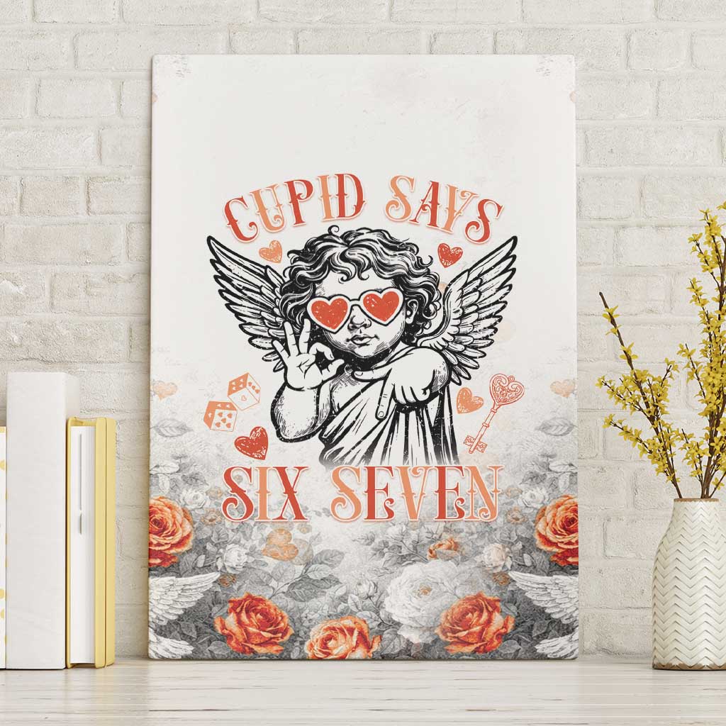 Funny Valentines Day Canvas Wall Art Cupid Says 67