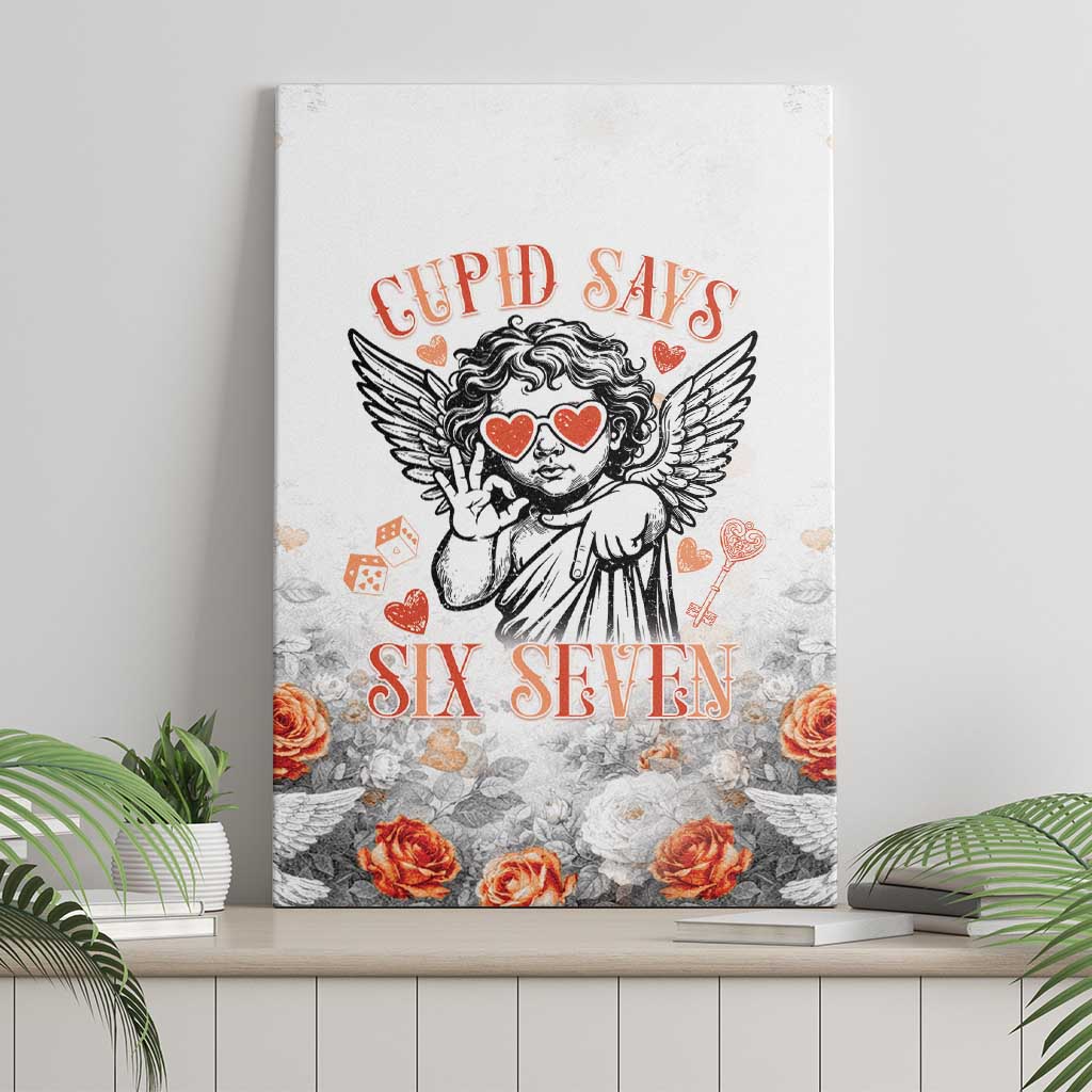 Funny Valentines Day Canvas Wall Art Cupid Says 67