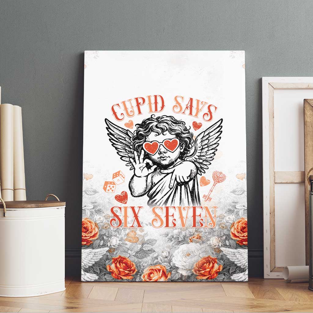 Funny Valentines Day Canvas Wall Art Cupid Says 67