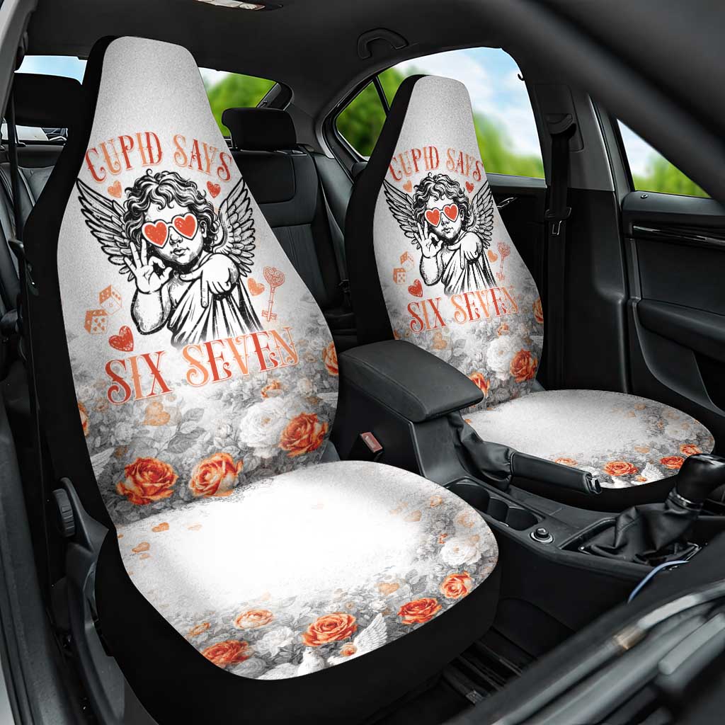 Funny Valentines Day Car Seat Cover Cupid Says 67