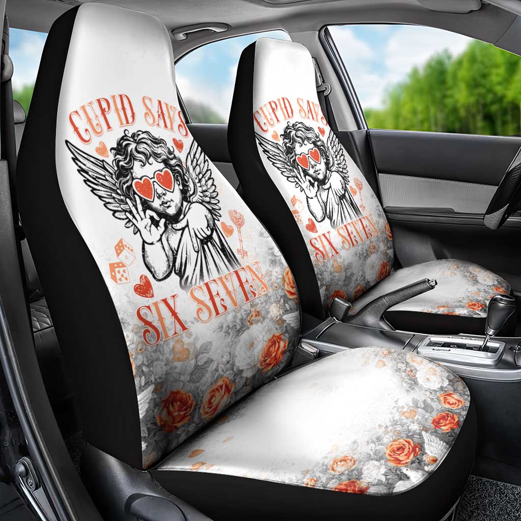 Funny Valentines Day Car Seat Cover Cupid Says 67
