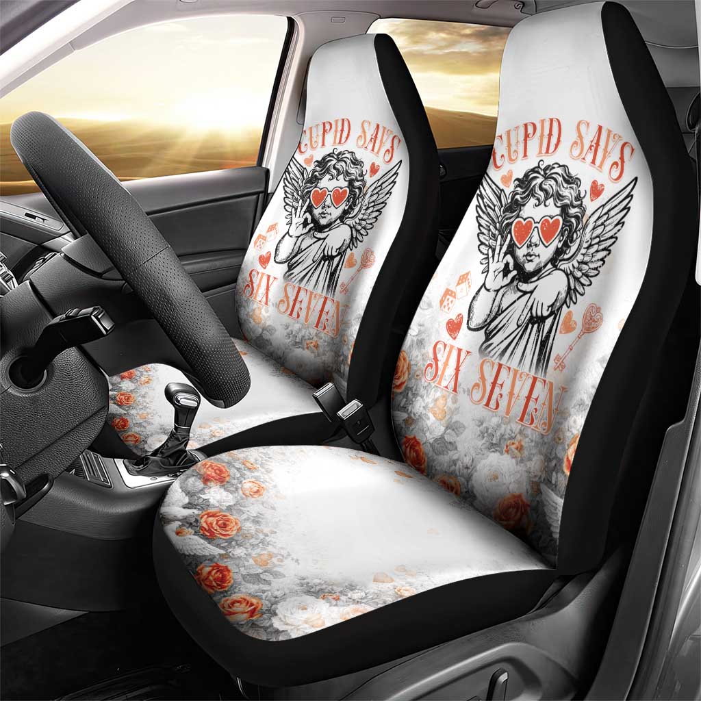 Funny Valentines Day Car Seat Cover Cupid Says 67