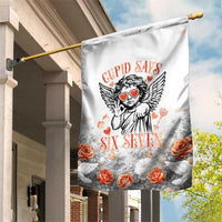 Funny Valentines Day Garden Flag Cupid Says 67