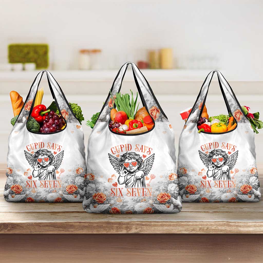Funny Valentines Day Grocery Bag Cupid Says 67