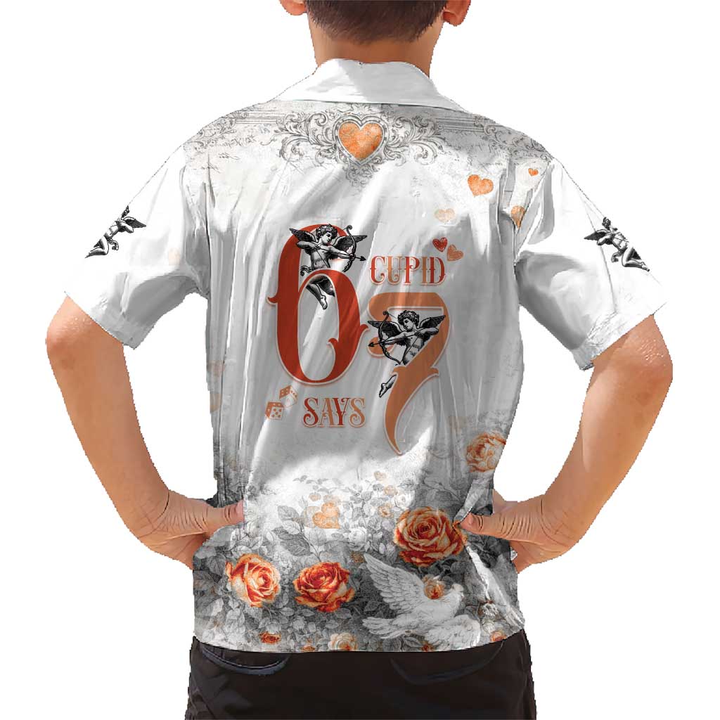 Funny Valentines Day Kid Hawaiian Shirt Cupid Says 67