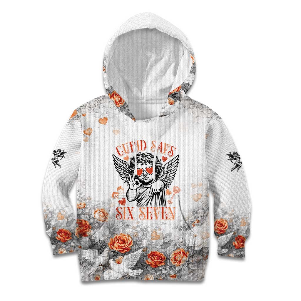 Funny Valentines Day Kid Hoodie Cupid Says 67