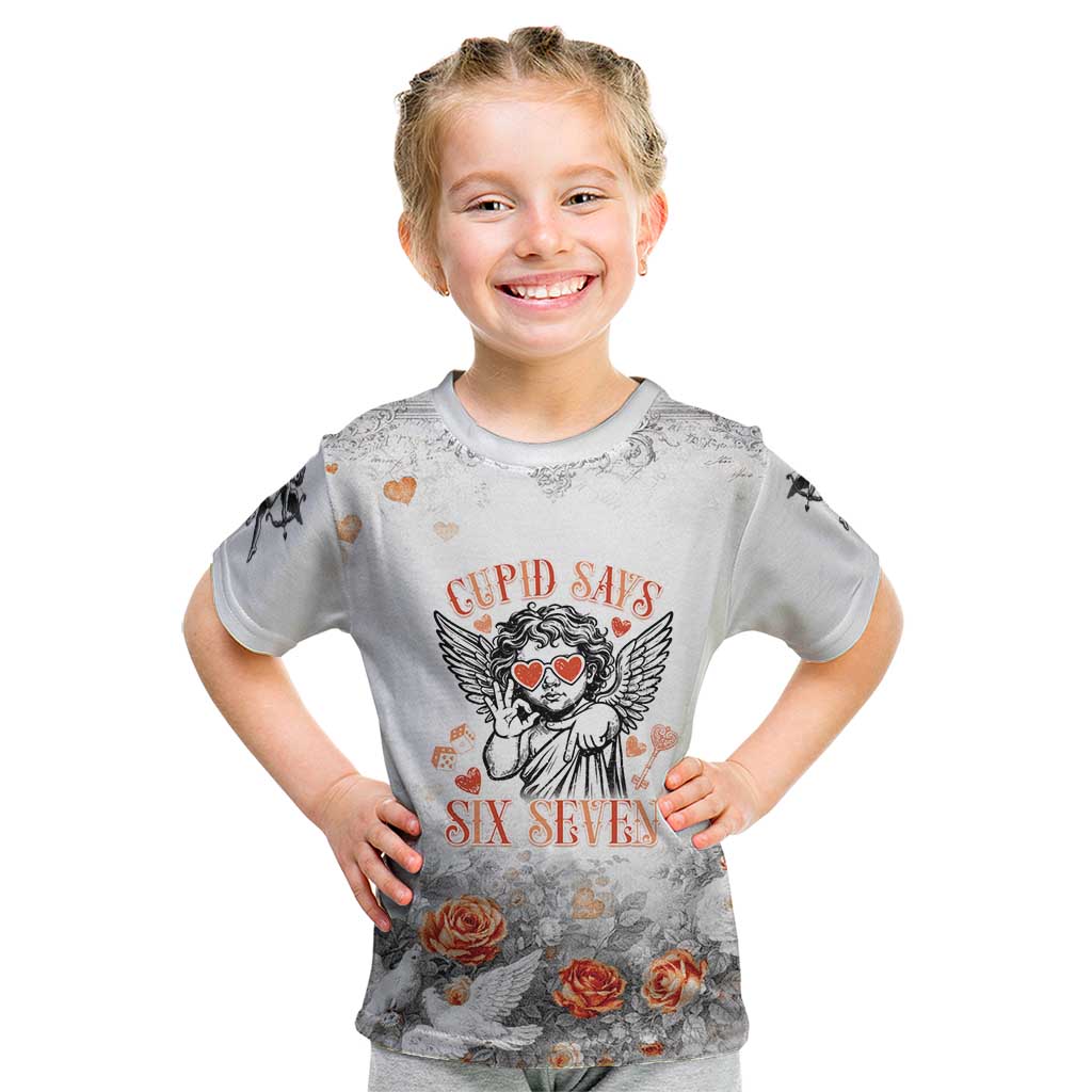 Funny Valentines Day Kid T Shirt Cupid Says 67