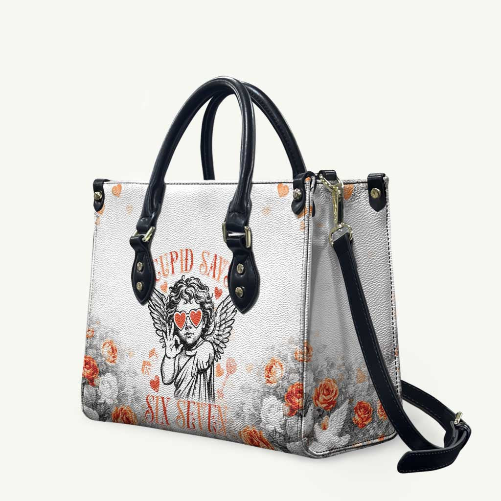 Funny Valentines Day Leather Bag Cupid Says 67