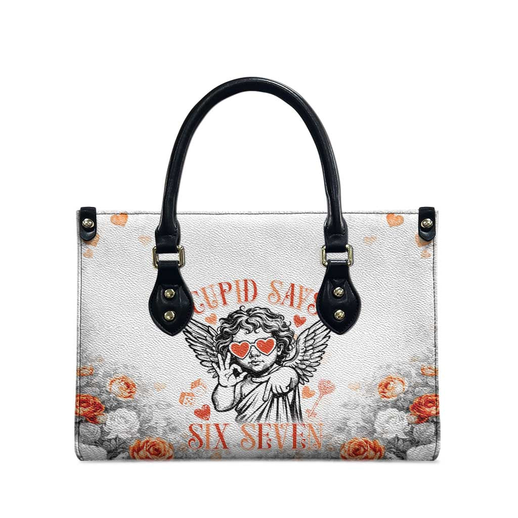 Funny Valentines Day Leather Bag Cupid Says 67