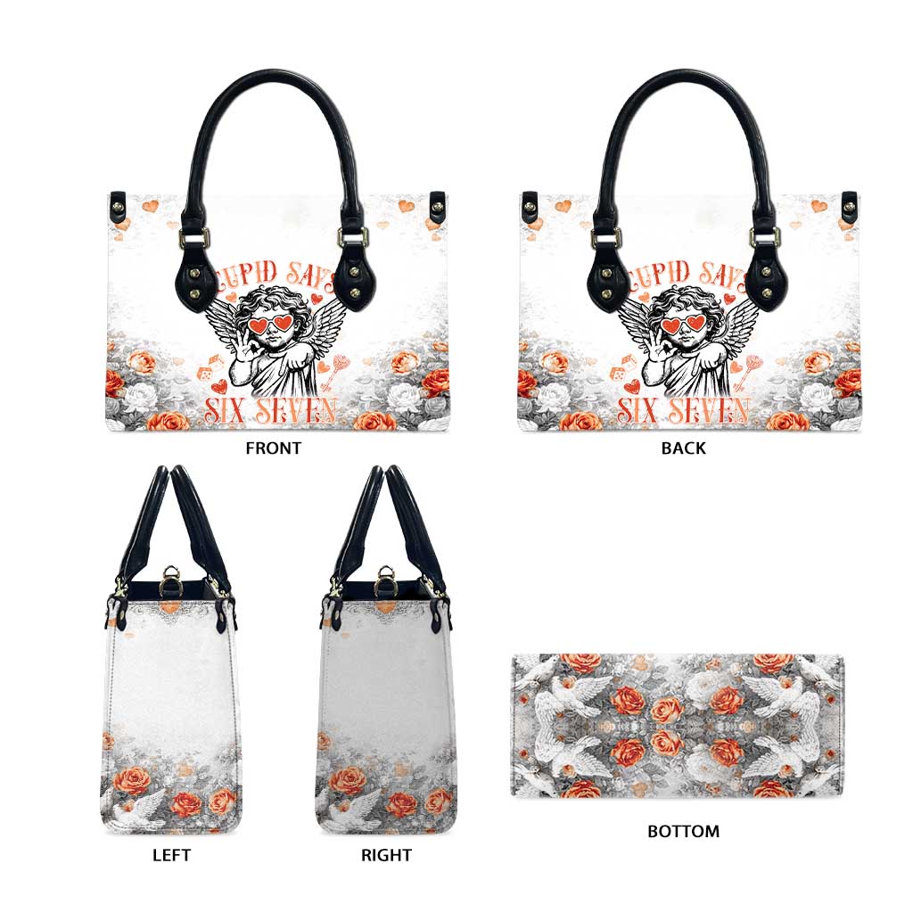 Funny Valentines Day Leather Bag Cupid Says 67