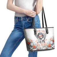 Funny Valentines Day Leather Tote Bag Cupid Says 67