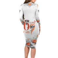 Funny Valentines Day Long Sleeve Bodycon Dress Cupid Says 67