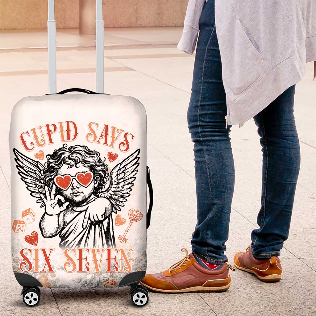 Funny Valentines Day Luggage Cover Cupid Says 67