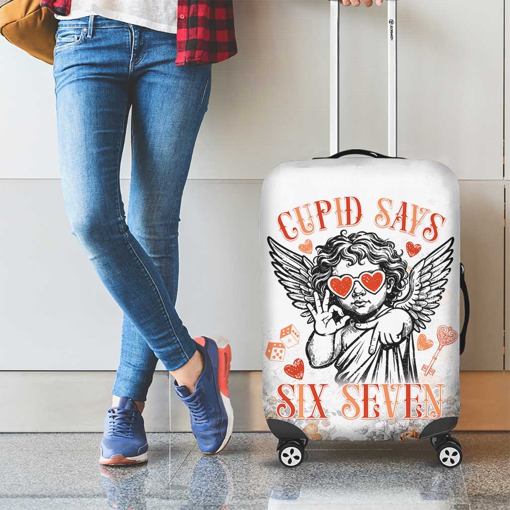 Funny Valentines Day Luggage Cover Cupid Says 67