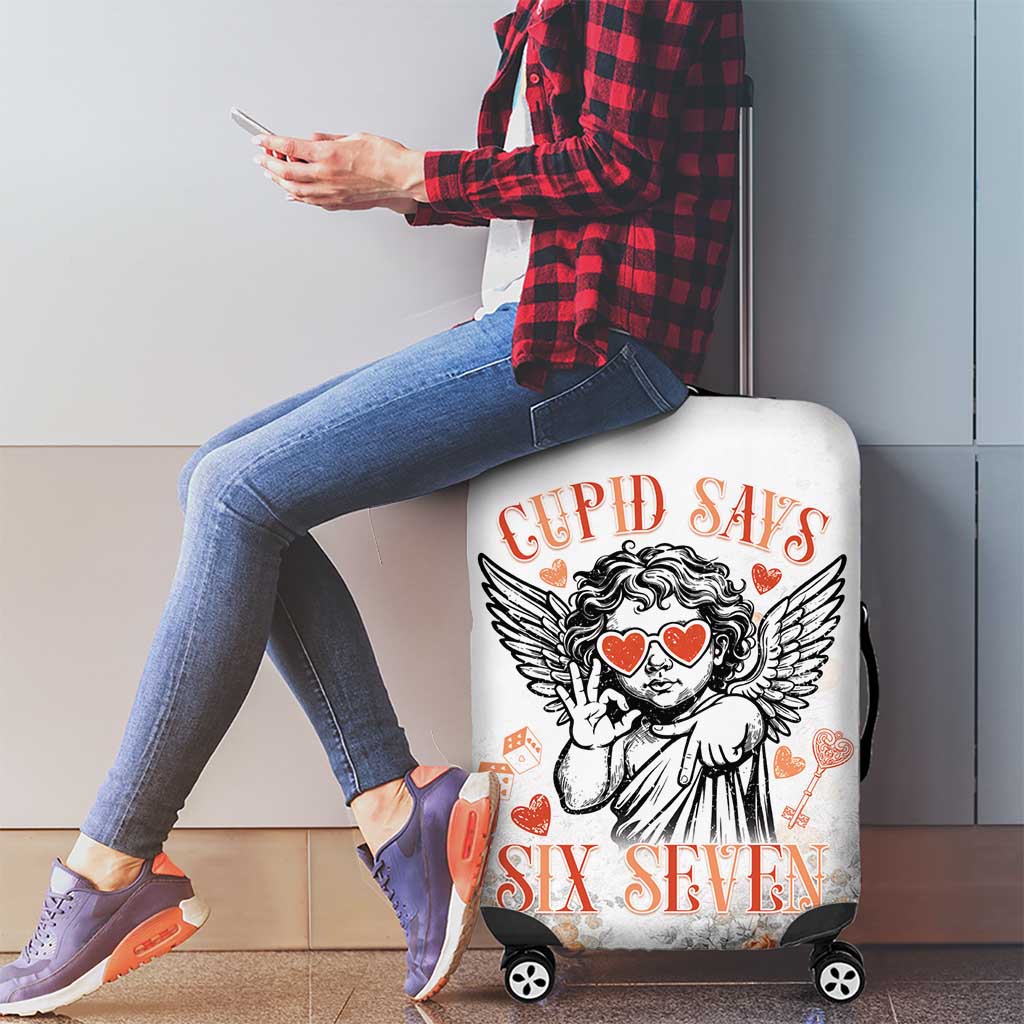 Funny Valentines Day Luggage Cover Cupid Says 67