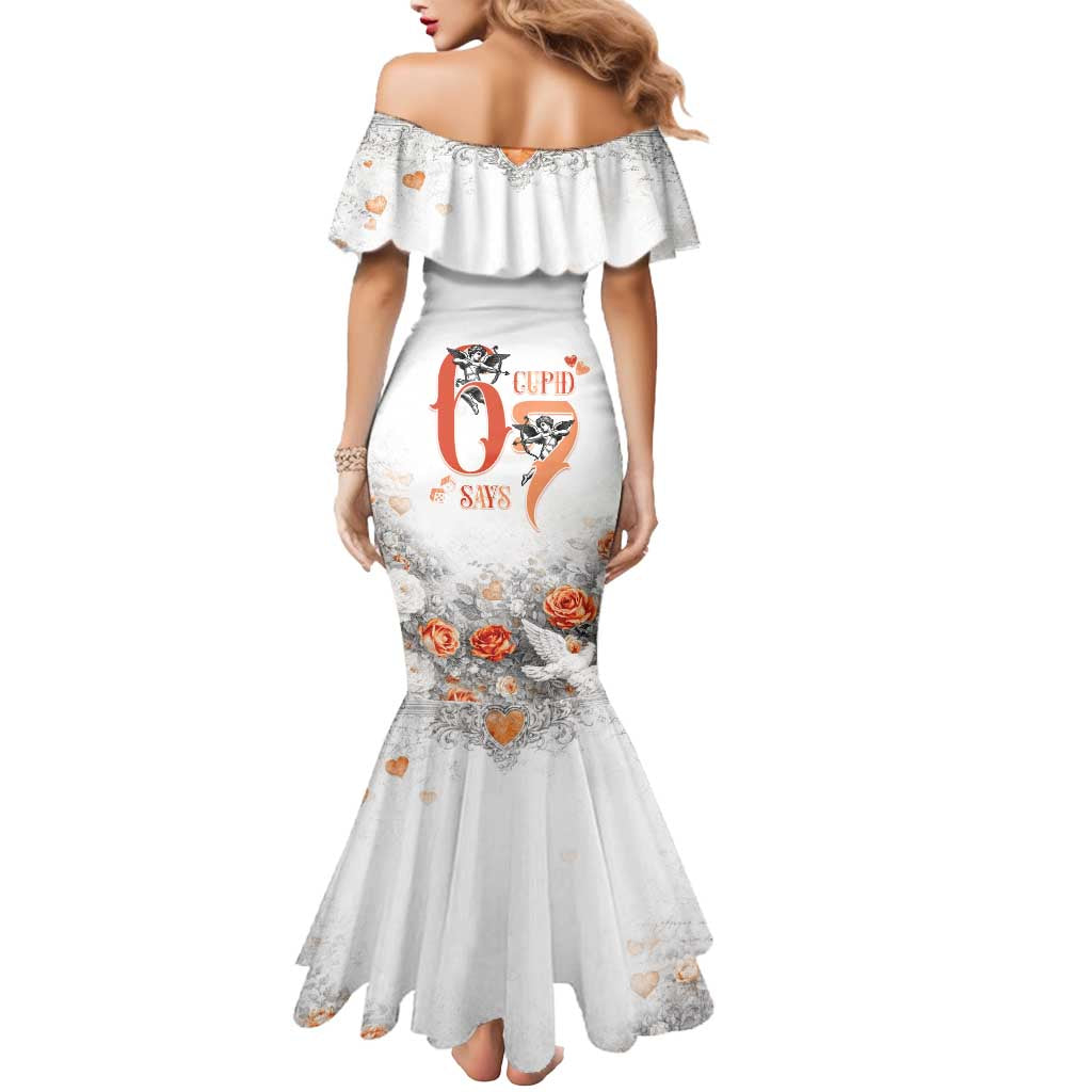 Funny Valentines Day Mermaid Dress Cupid Says 67