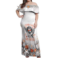 Funny Valentines Day Off Shoulder Maxi Dress Cupid Says 67