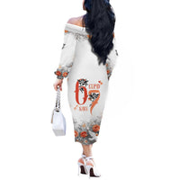Funny Valentines Day Off The Shoulder Long Sleeve Dress Cupid Says 67