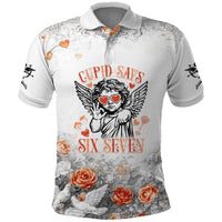 Funny Valentines Day Polo Shirt Cupid Says 67