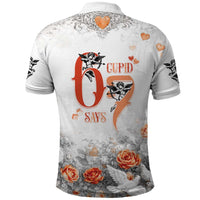 Funny Valentines Day Polo Shirt Cupid Says 67