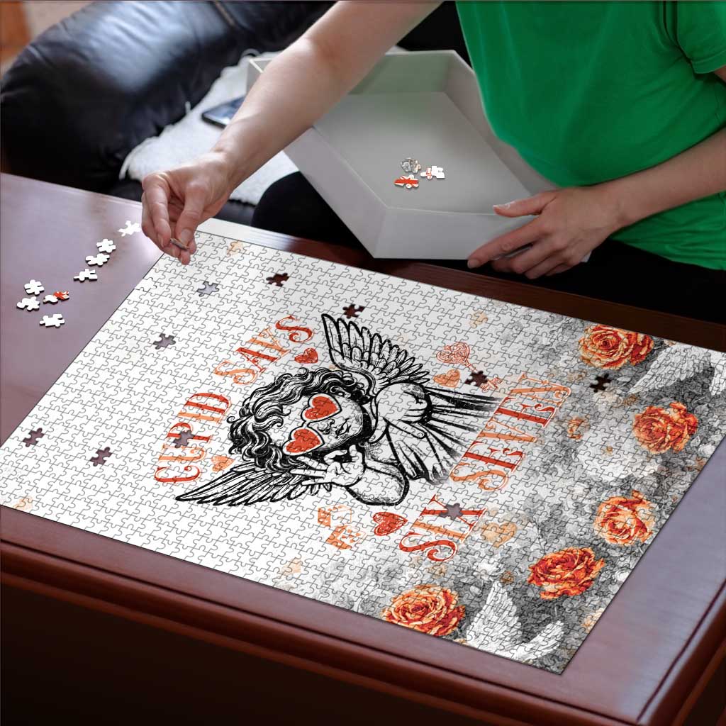 Funny Valentines Day Puzzle Cupid Says 67