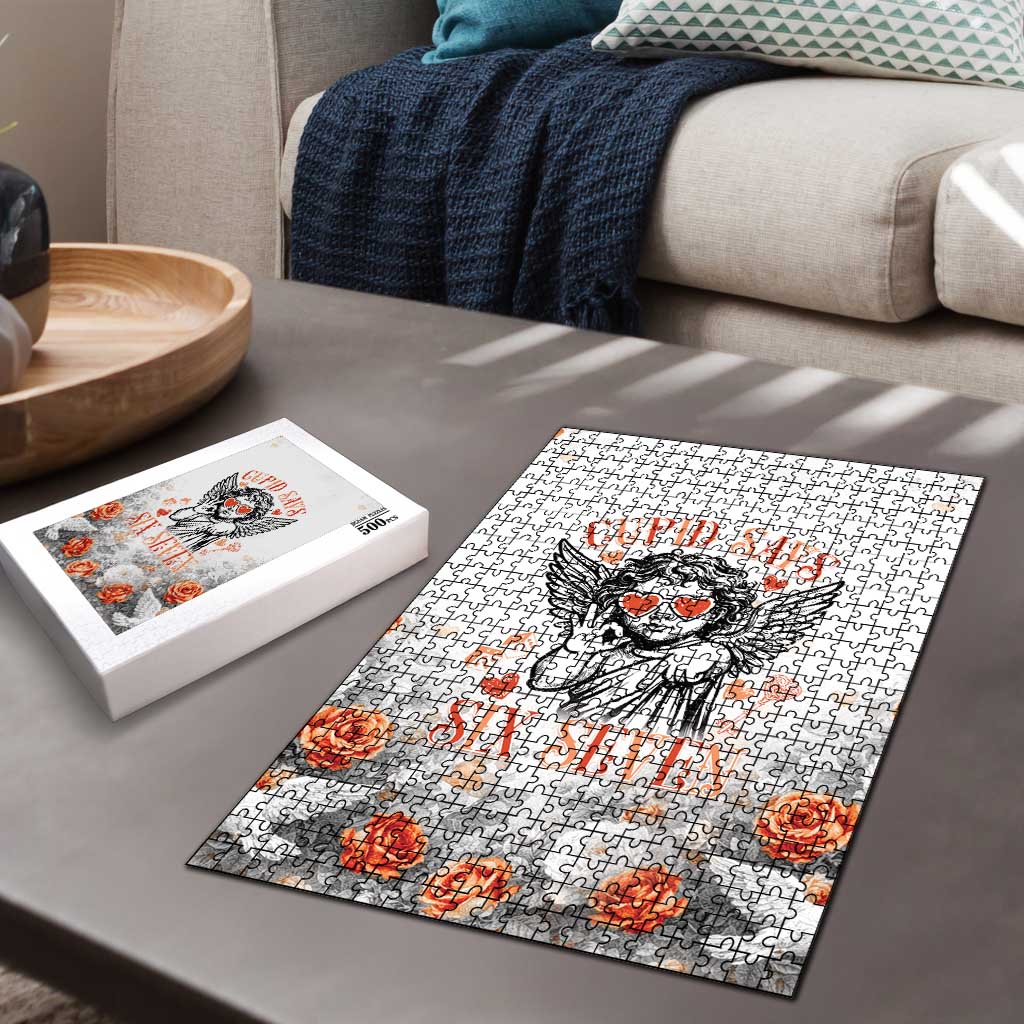 Funny Valentines Day Puzzle Cupid Says 67