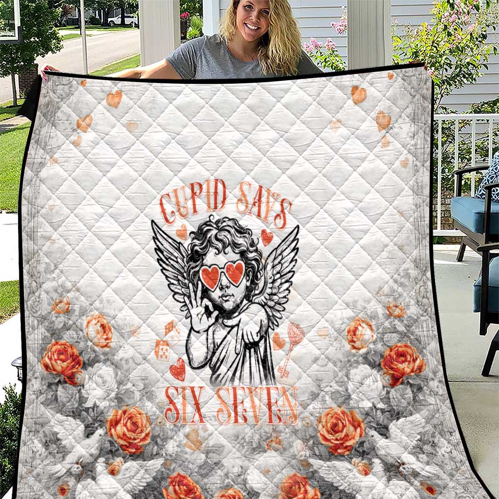 Funny Valentines Day Quilt Cupid Says 67