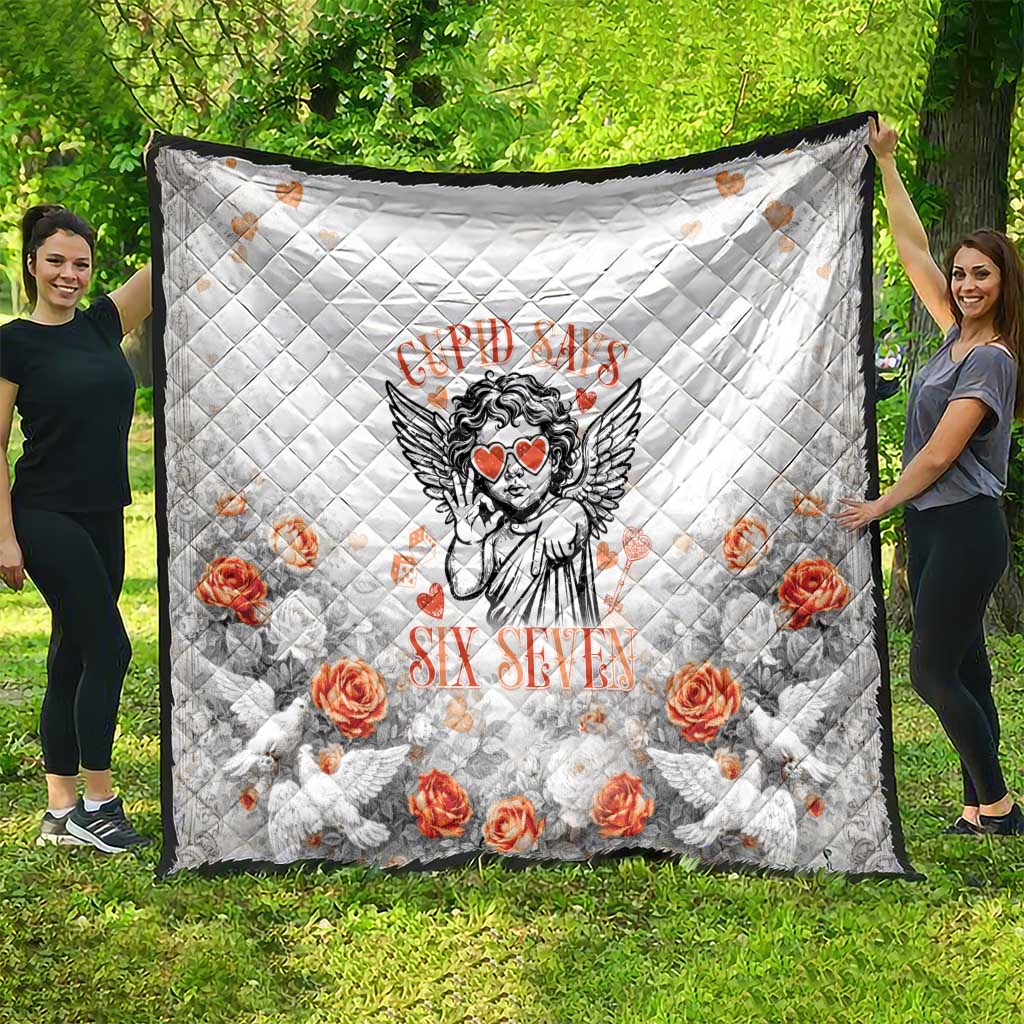 Funny Valentines Day Quilt Cupid Says 67
