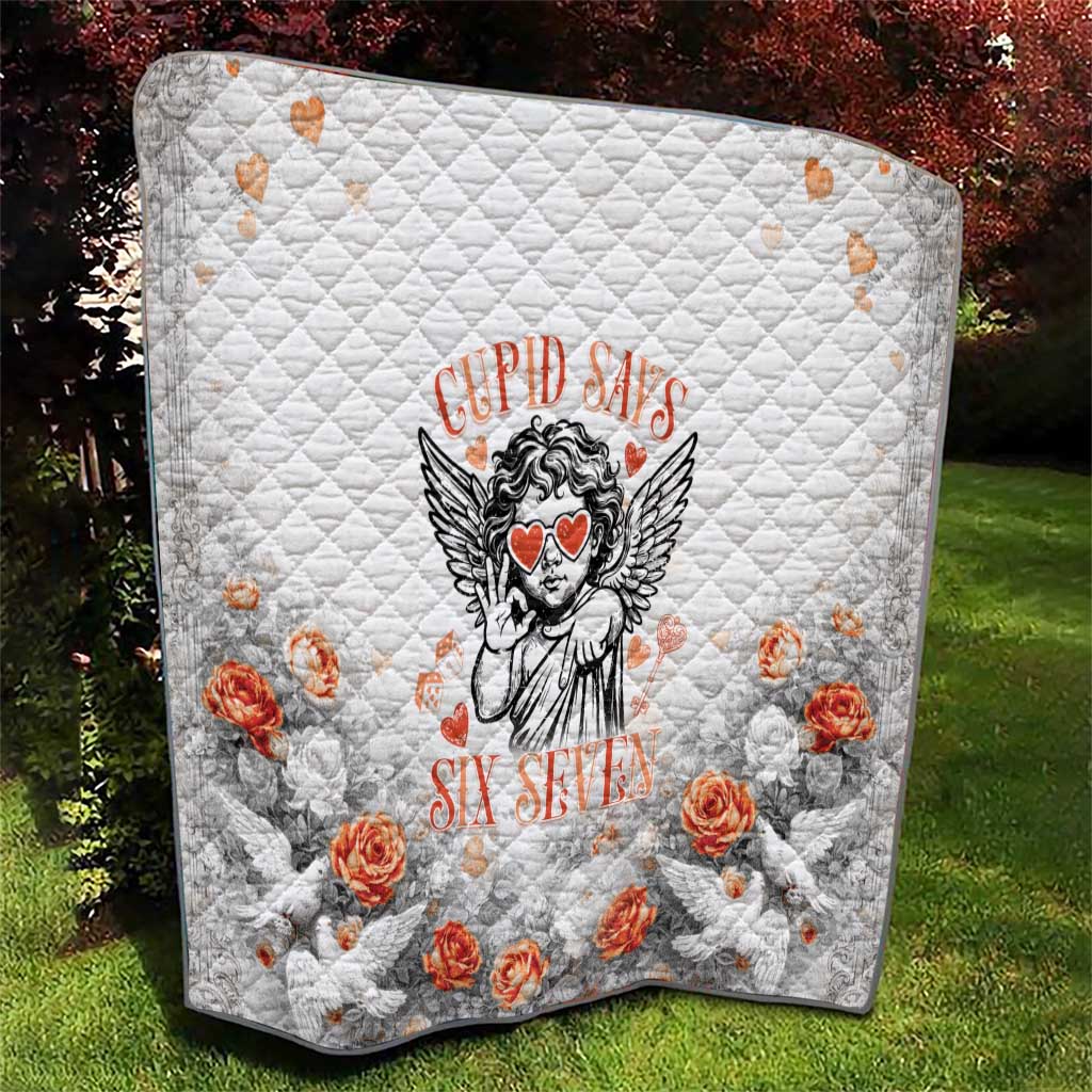 Funny Valentines Day Quilt Cupid Says 67