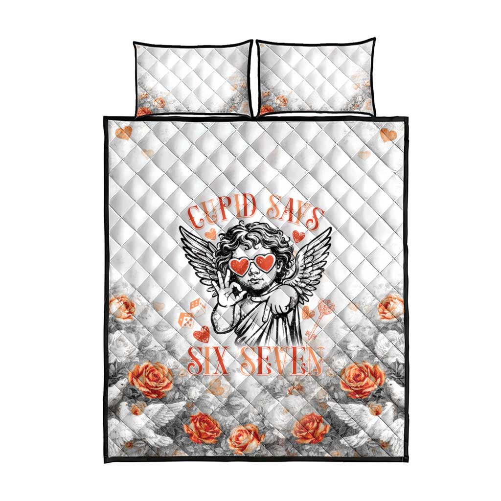 Funny Valentines Day Quilt Bed Set Cupid Says 67