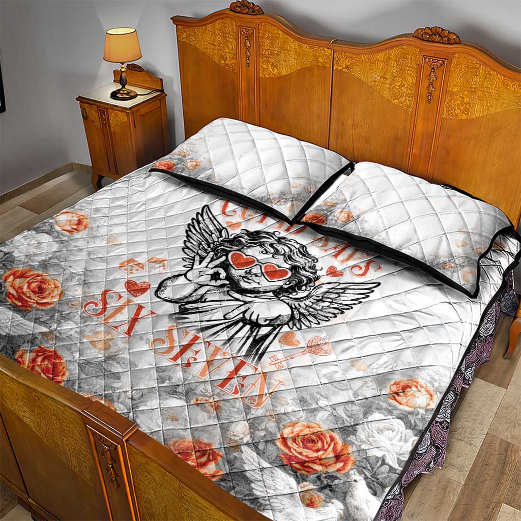 Funny Valentines Day Quilt Bed Set Cupid Says 67