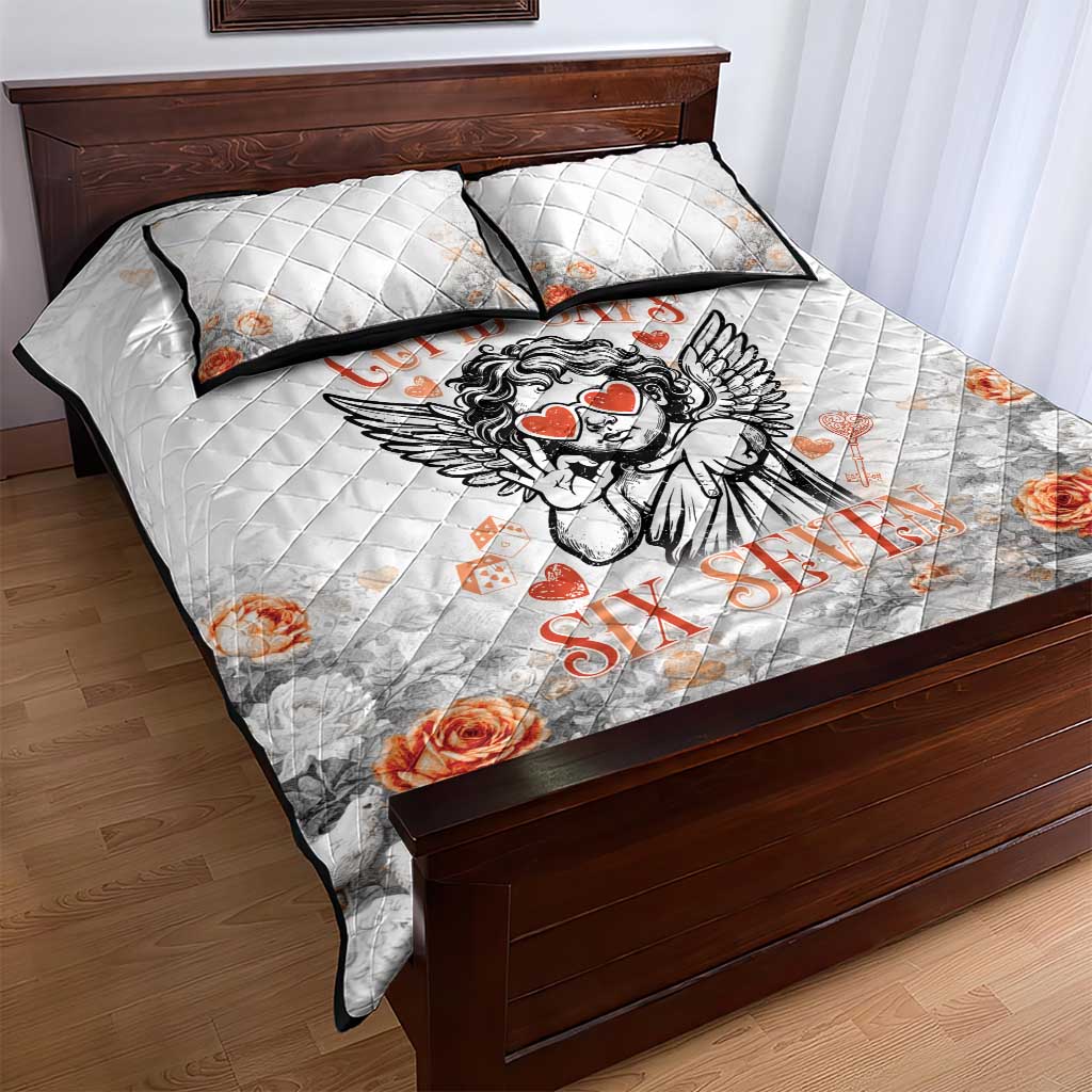 Funny Valentines Day Quilt Bed Set Cupid Says 67