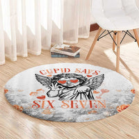 Funny Valentines Day Round Carpet Cupid Says 67