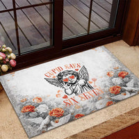 Funny Valentines Day Rubber Doormat Cupid Says 67